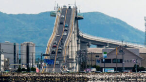 A picture of Eshima Ohashi Bridge, Japan
