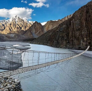 A picture of Hussaini Hanging Bridge, Pakistan